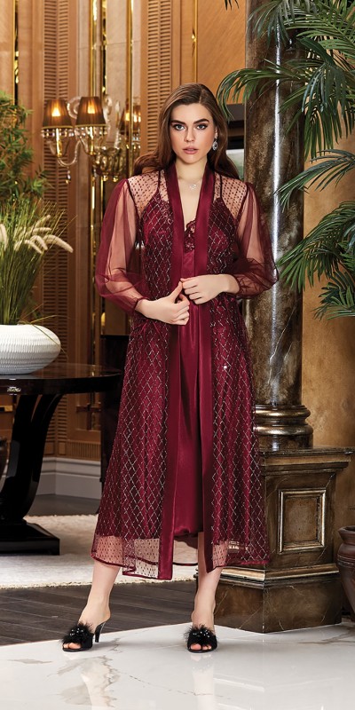 Lace Robe And satin Nightgown